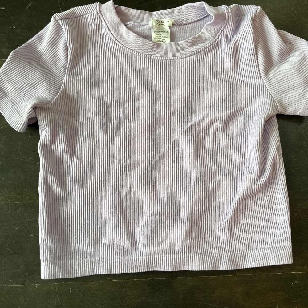 Ribbed Lavender Baby Tee